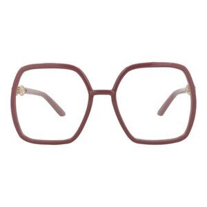Gucci Womens Square/Rectangle Pink Pink Transparent Fashion Designer Eyewear